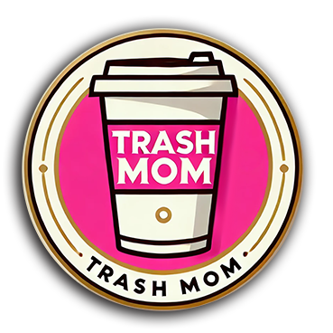 Trash Mom Coffee takeaway cup icon.